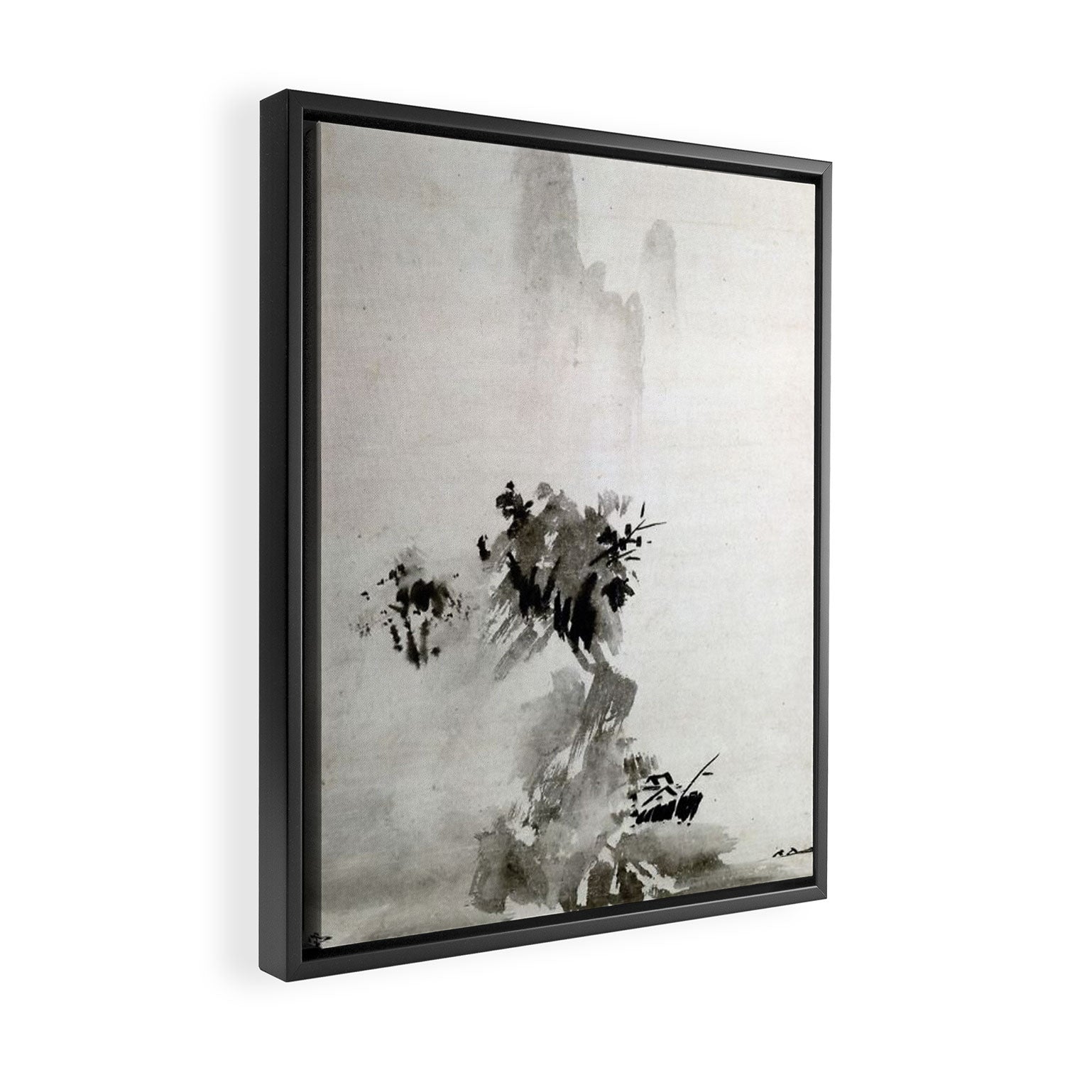 Sesshu Toyo Haboku - Sansui Landscape Framed Canvas Print Gallery Image 2