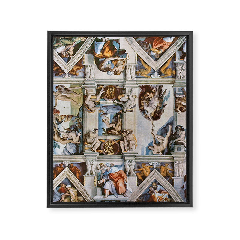 Sistine Chapel Ceiling Michelangelo Framed Canvas Print Gallery Image 6