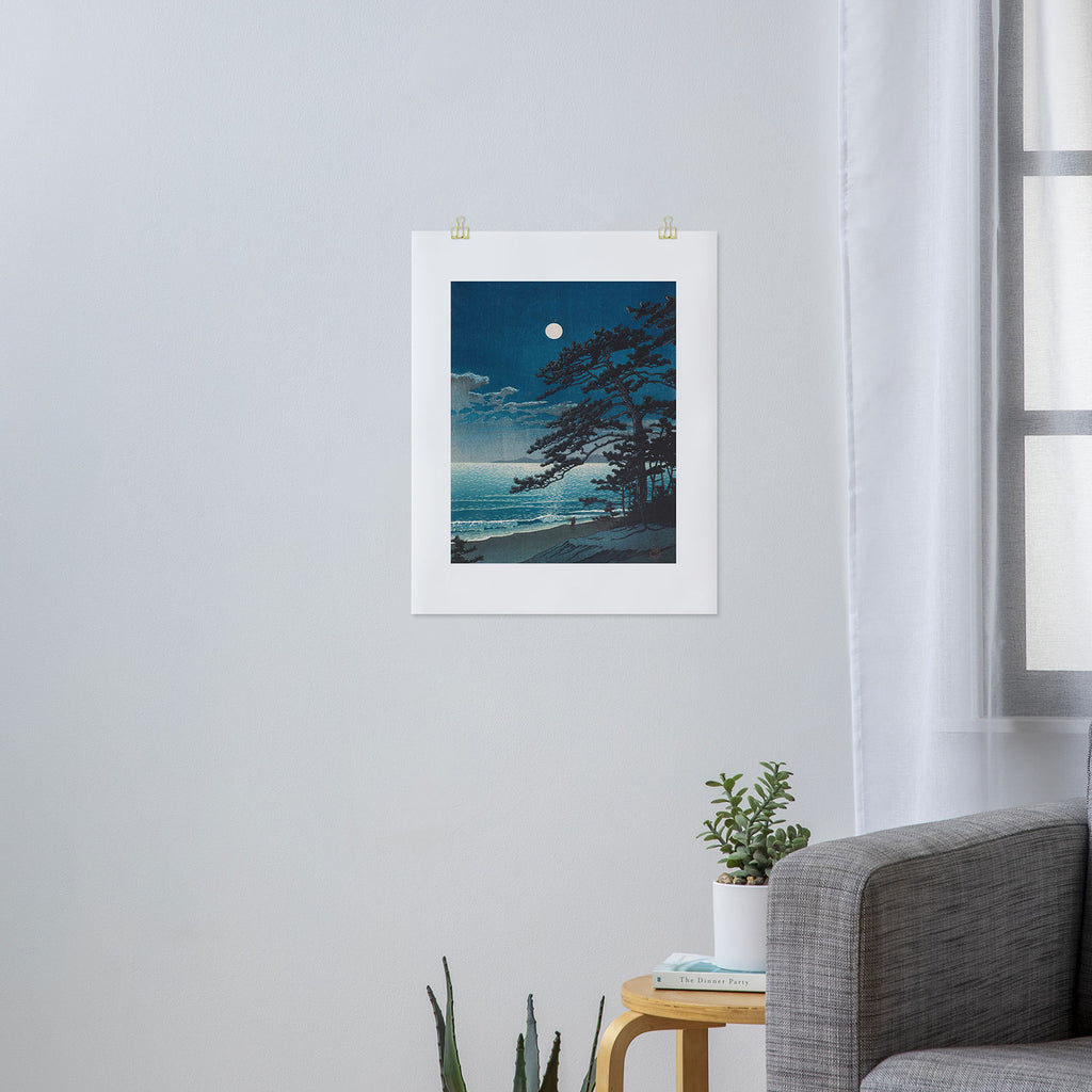 Spring Moon At Ninomiya Beach By Kawase Hasui Art Print Gallery Image 3