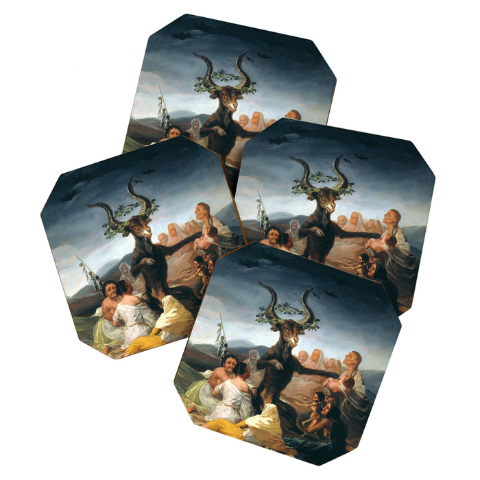 The Sabbath of Witches Goya Painting Coaster Gallery Image 1