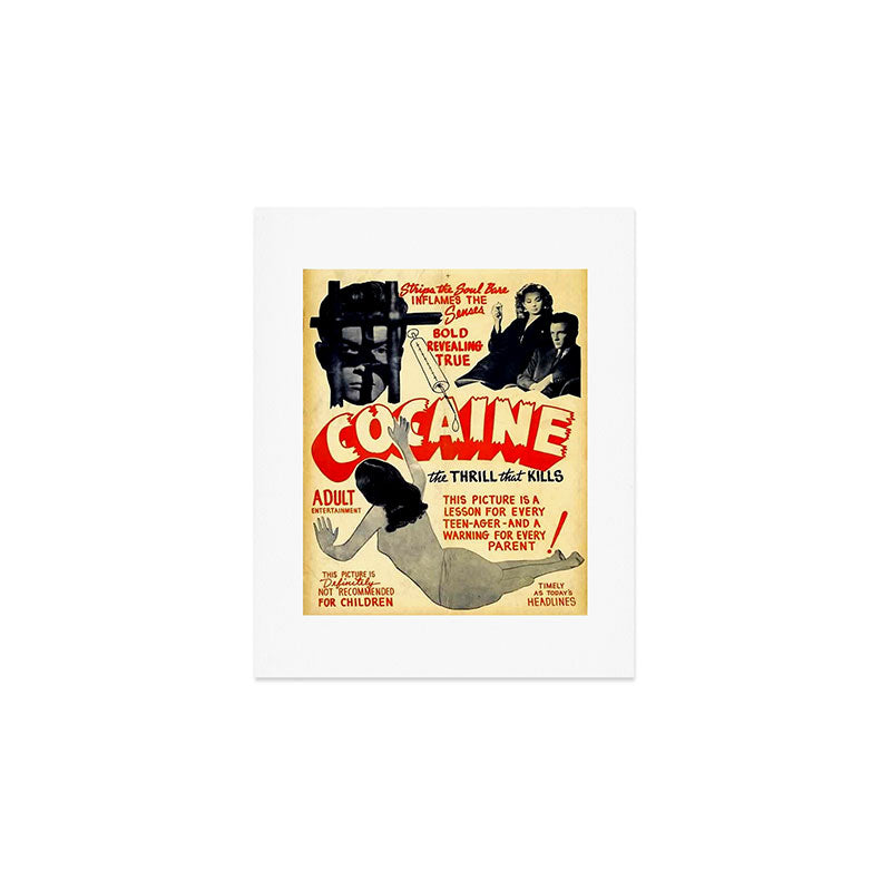 Vintage Cocaine Propaganda Movie Art Print Gallery Image 1
