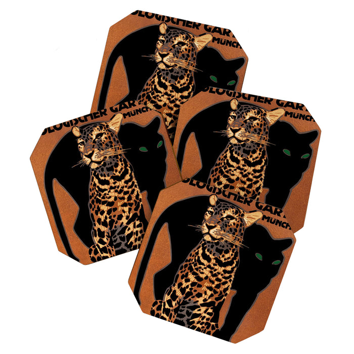 Vintage Munich Zoo Leopard 1912 Advertisement Coaster Gallery Image 1