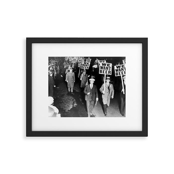 We Want Beer Prohibition Framed Art Print Gallery Image 1