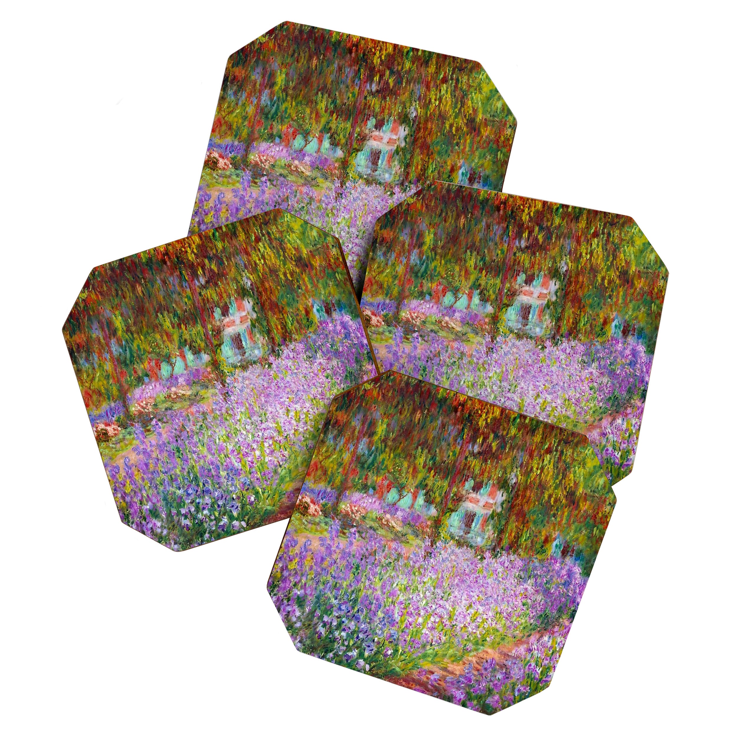 Claude Monet Irises In Monet's Garden At Giverny Coaster Gallery Image 1