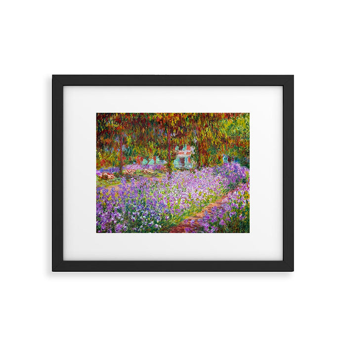Claude Monet Irises In Monet's Garden At Giverny Framed Art Print Gallery Image 1