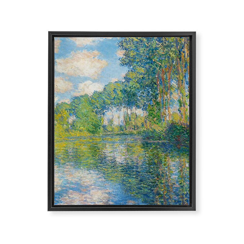 Claude Monet - Poplars on the Epte (1891) Framed Canvas Print Gallery Image 8