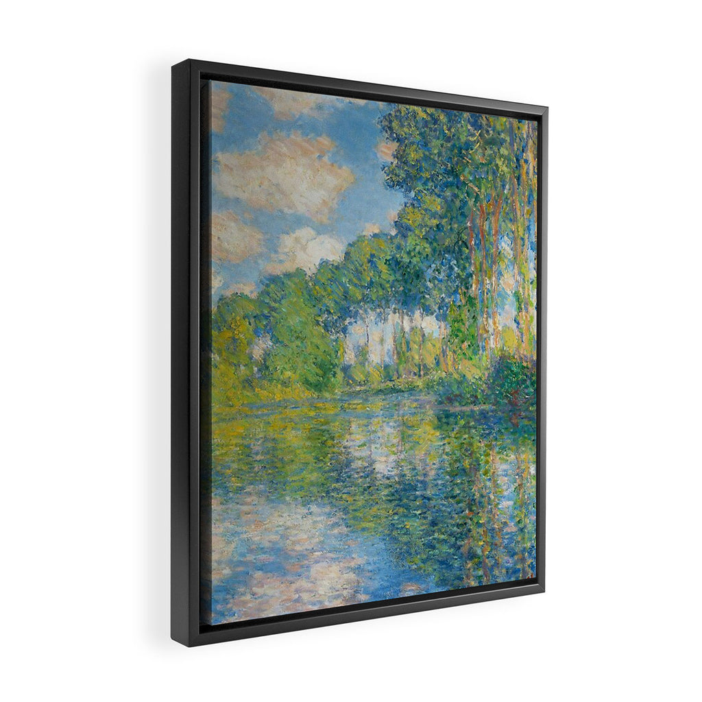 Claude Monet - Poplars on the Epte (1891) Framed Canvas Print Gallery Image 2