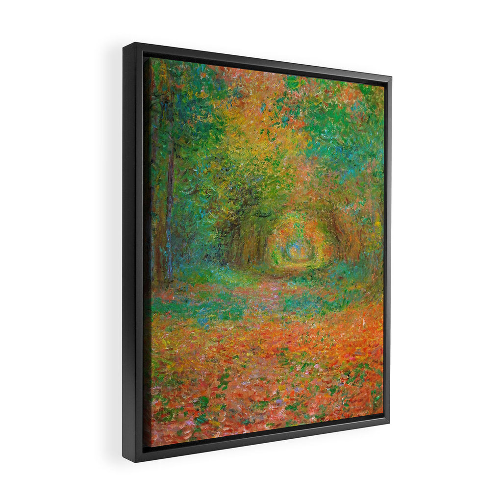 Claude Monet - The Undergrowth in the Forest of Saint-Germain (1882) Framed Canvas Print Gallery Image 2