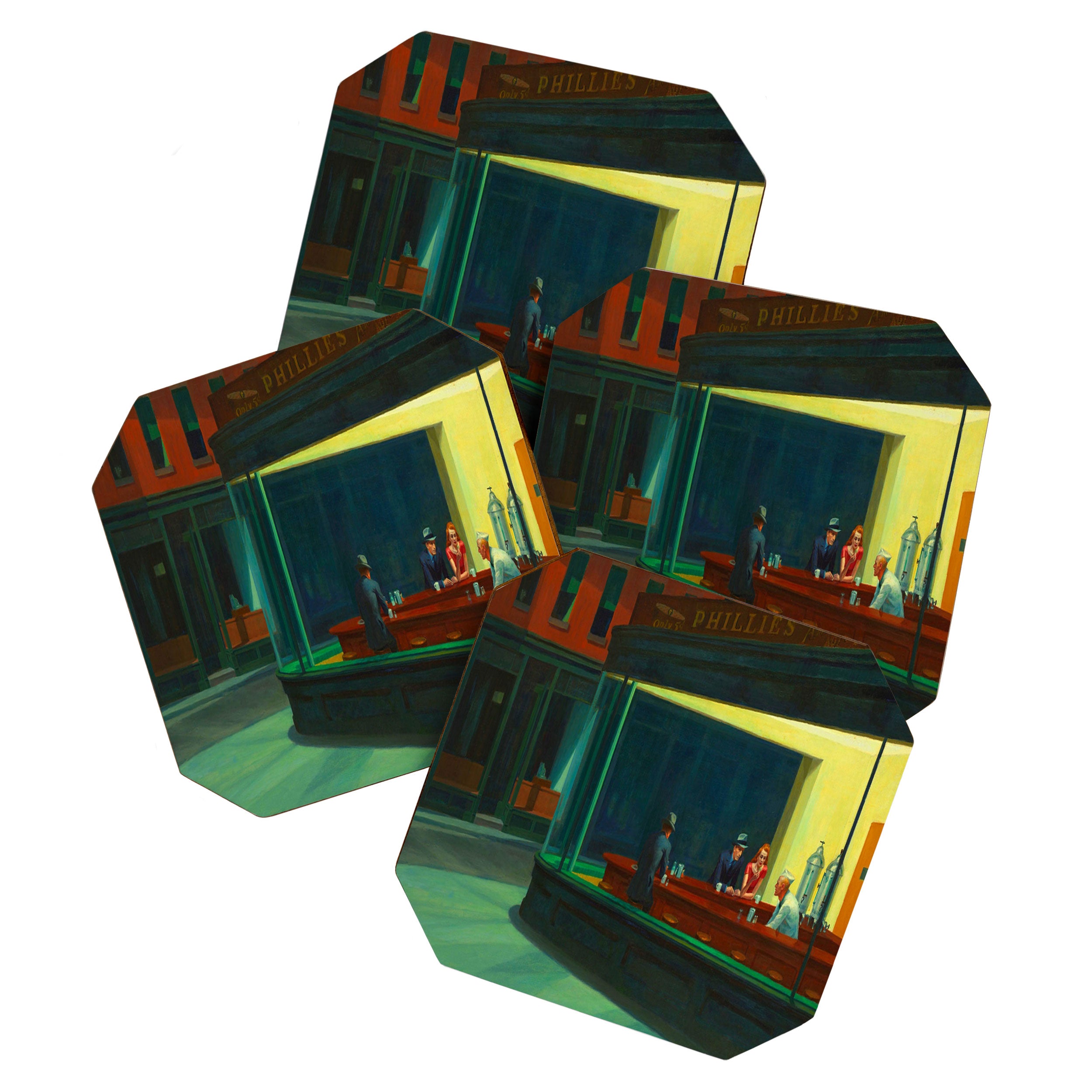  Edward Hopper - Night Hawks Coaster Gallery Image 1