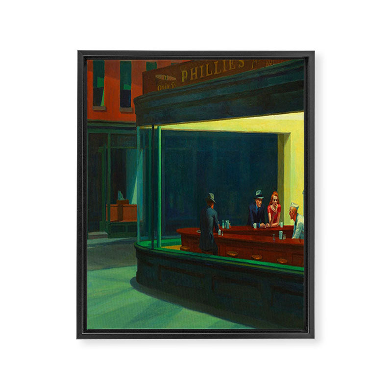  Edward Hopper - Night Hawks Framed Canvas Print Gallery Image 8