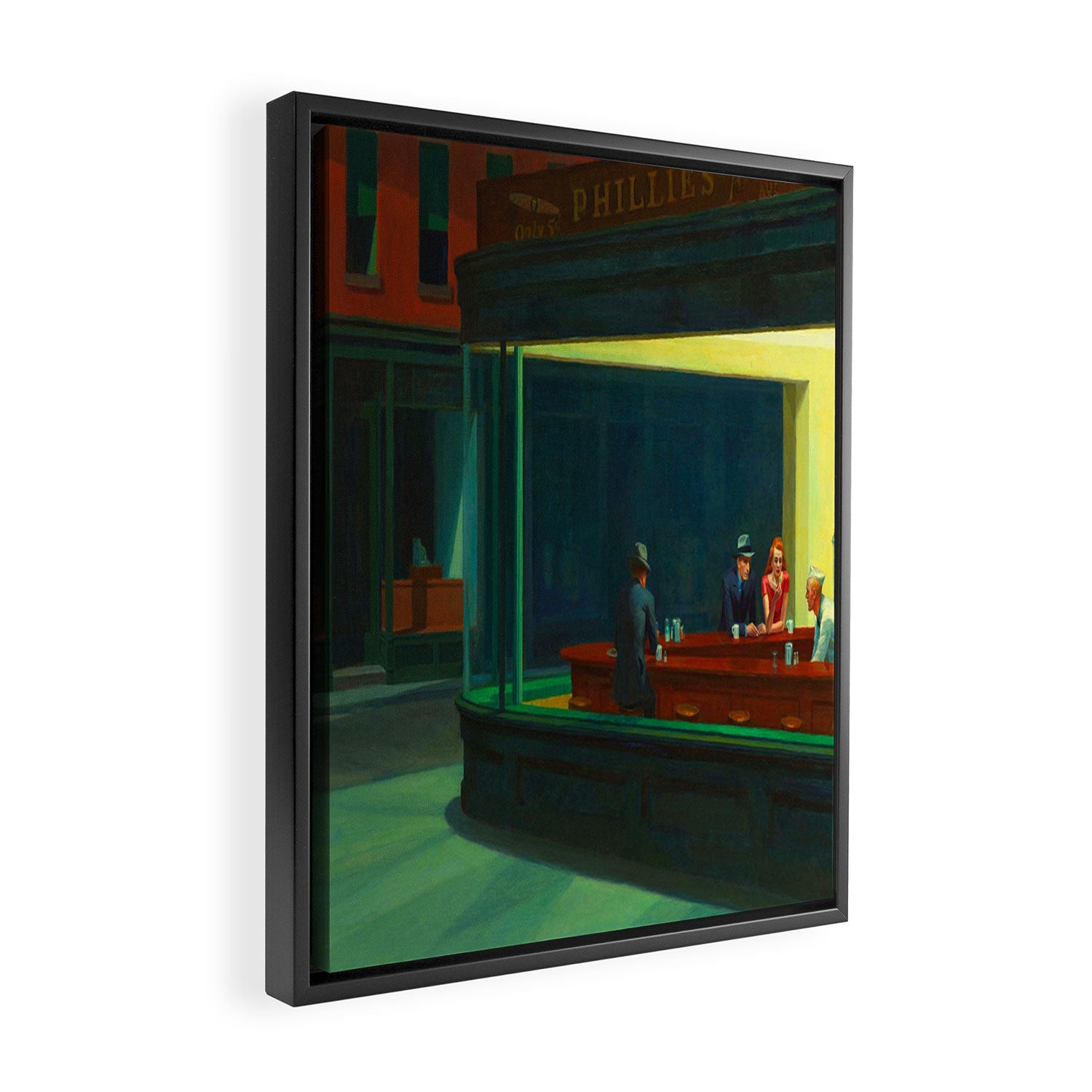  Edward Hopper - Night Hawks Framed Canvas Print Gallery Image 2