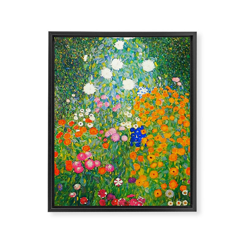 Gustav Klimt Flower Garden Framed Canvas Print Gallery Image 8