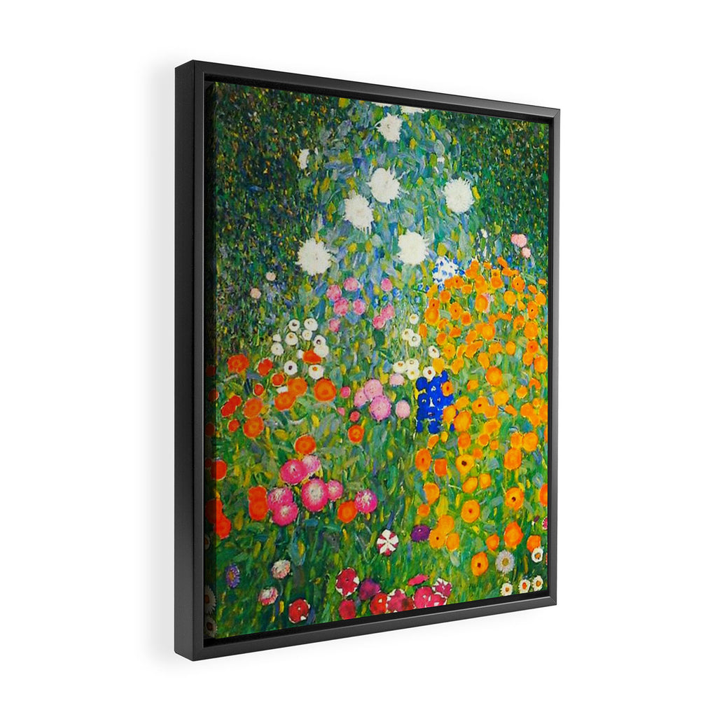 Gustav Klimt Flower Garden Framed Canvas Print Gallery Image 2