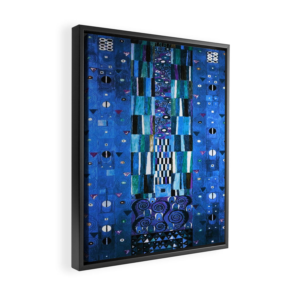 Gustav Klimt Stoclet Frieze, Blue Framed Canvas Print Gallery Image 2