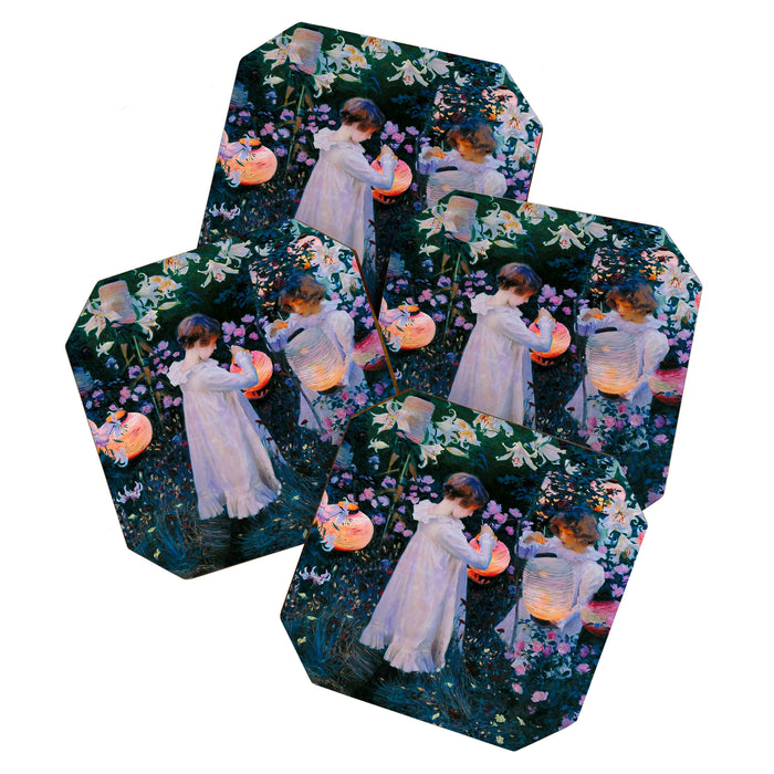 John Singer Sargent Oeillet, Lily, Lily, Rose (1886) Coaster Gallery Image 1