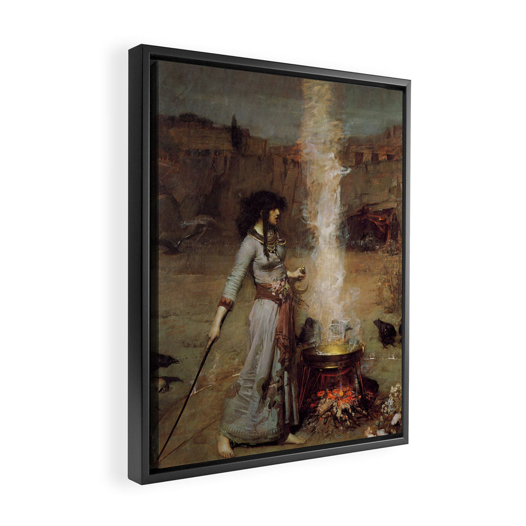 John William Waterhouse The Magic Circle Framed Canvas Print Gallery Image 2