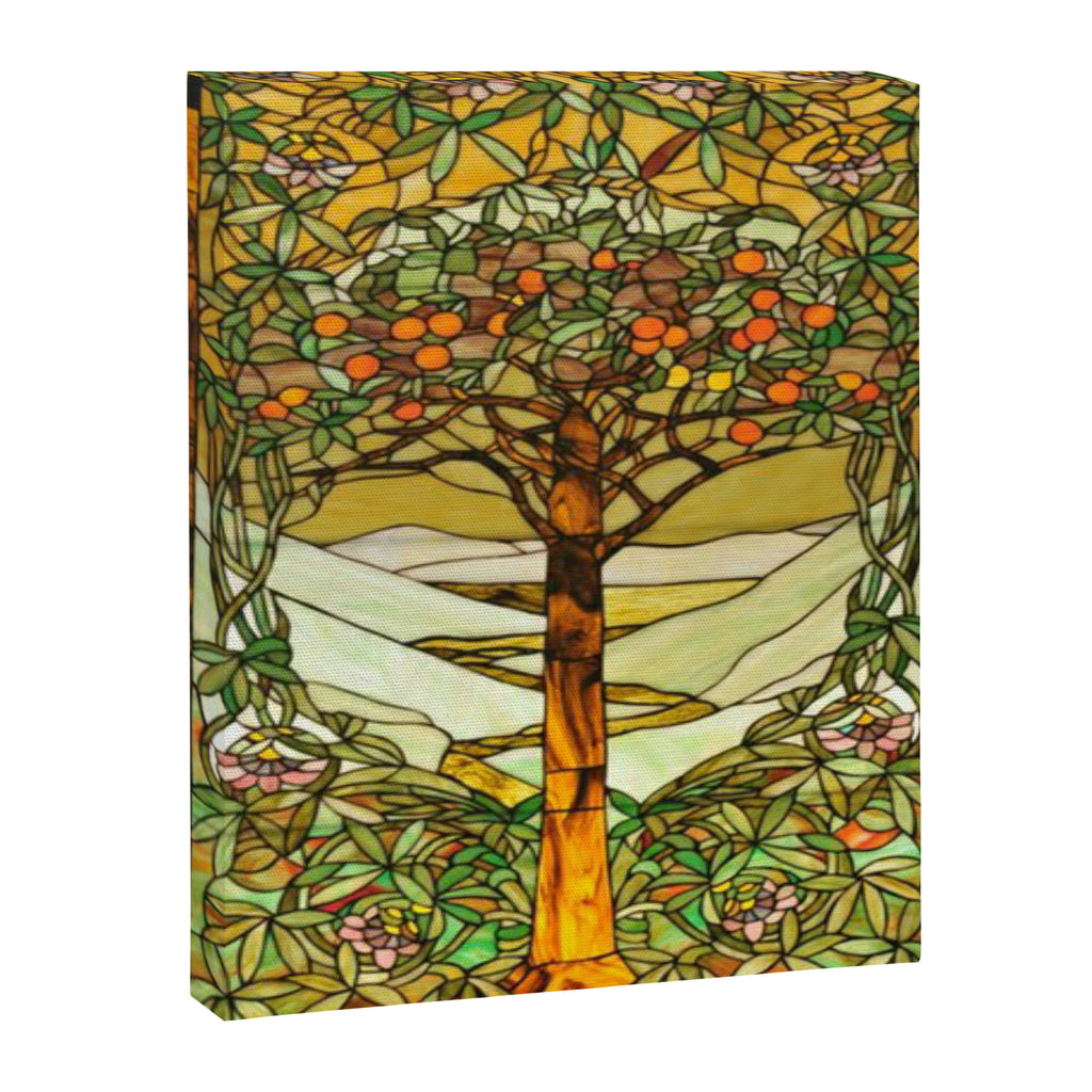 Louis Comfort Tiffany - Stained glass. Tree of life Canvas Print Gallery Image 8