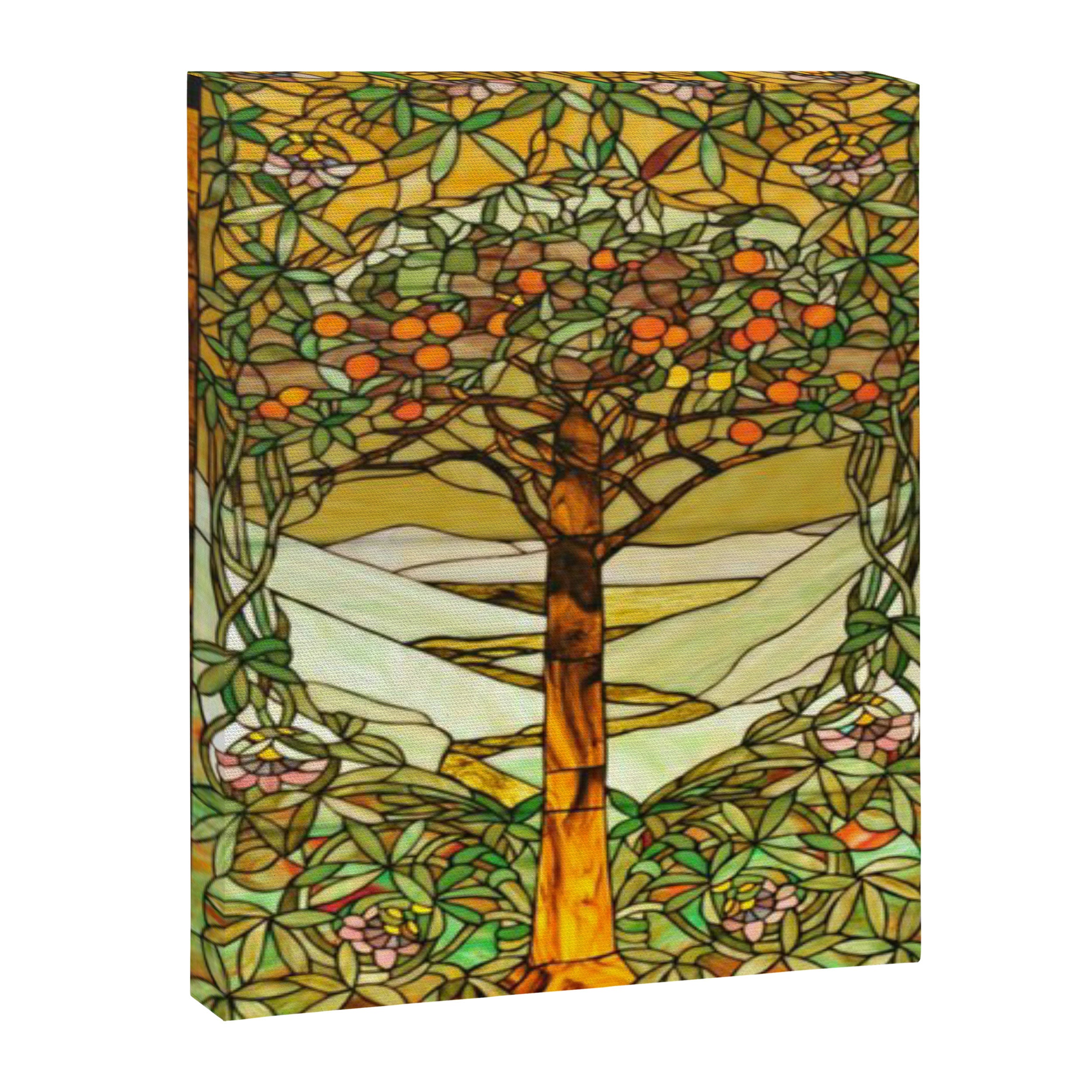 Louis Comfort Tiffany - Stained glass. Tree of life Canvas Print Gallery Image 8