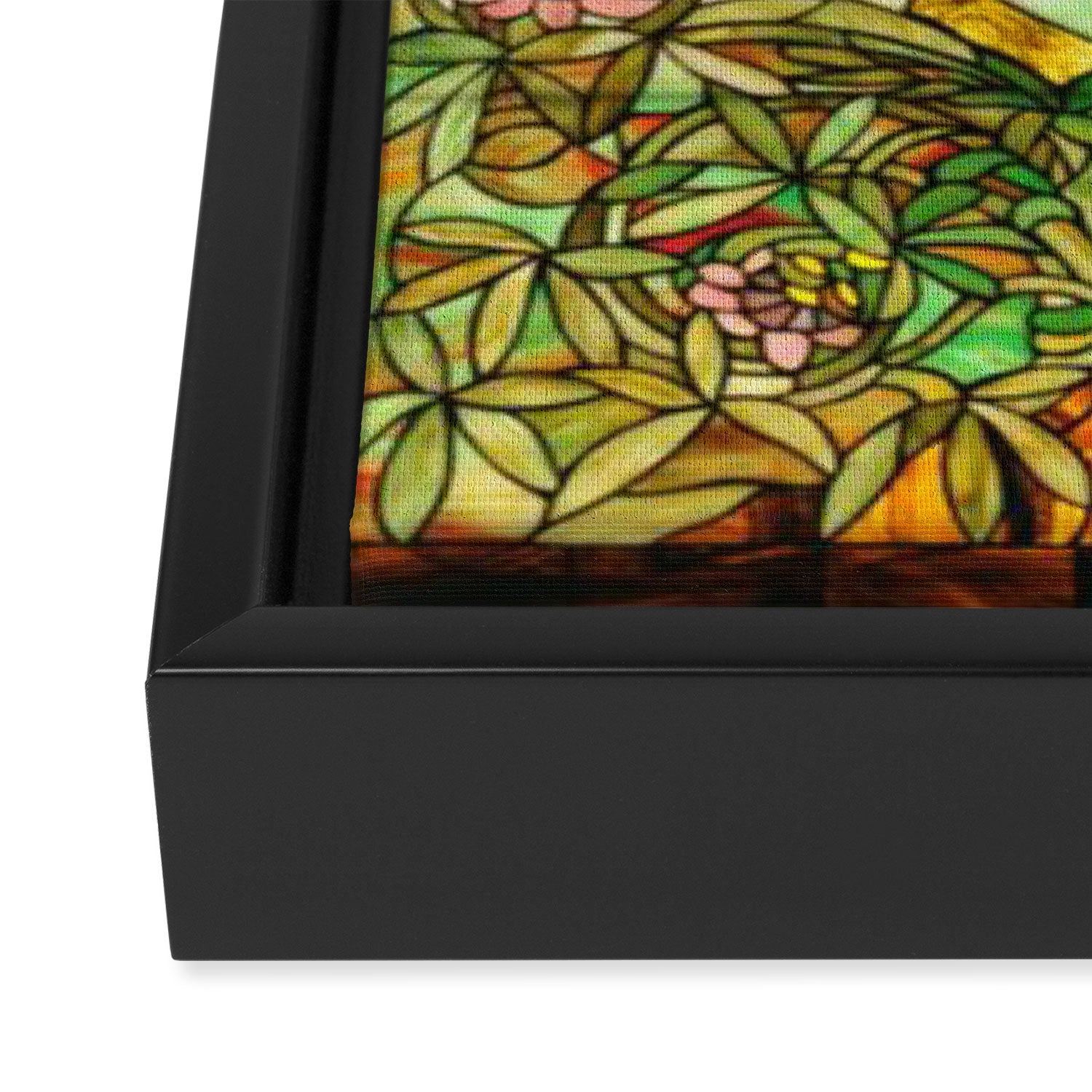 Louis Comfort Tiffany - Stained glass. Tree of life Framed Canvas Print Gallery Image 3