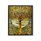 Louis Comfort Tiffany - Stained glass. Tree of life Framed Canvas Print Gallery Image 8