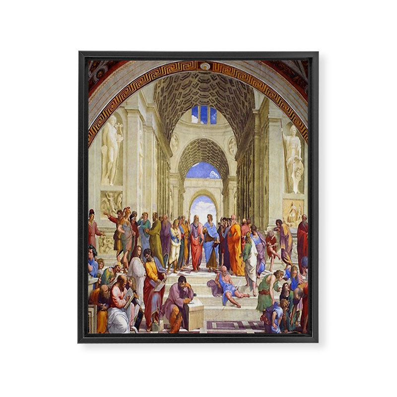 Raffaello Sanzio da Urbino - The School of Athens, 1509-1510 Framed Canvas Print Gallery Image 8