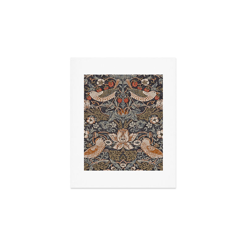 Strawberry thief, William Morris  Art Print Gallery Image 1