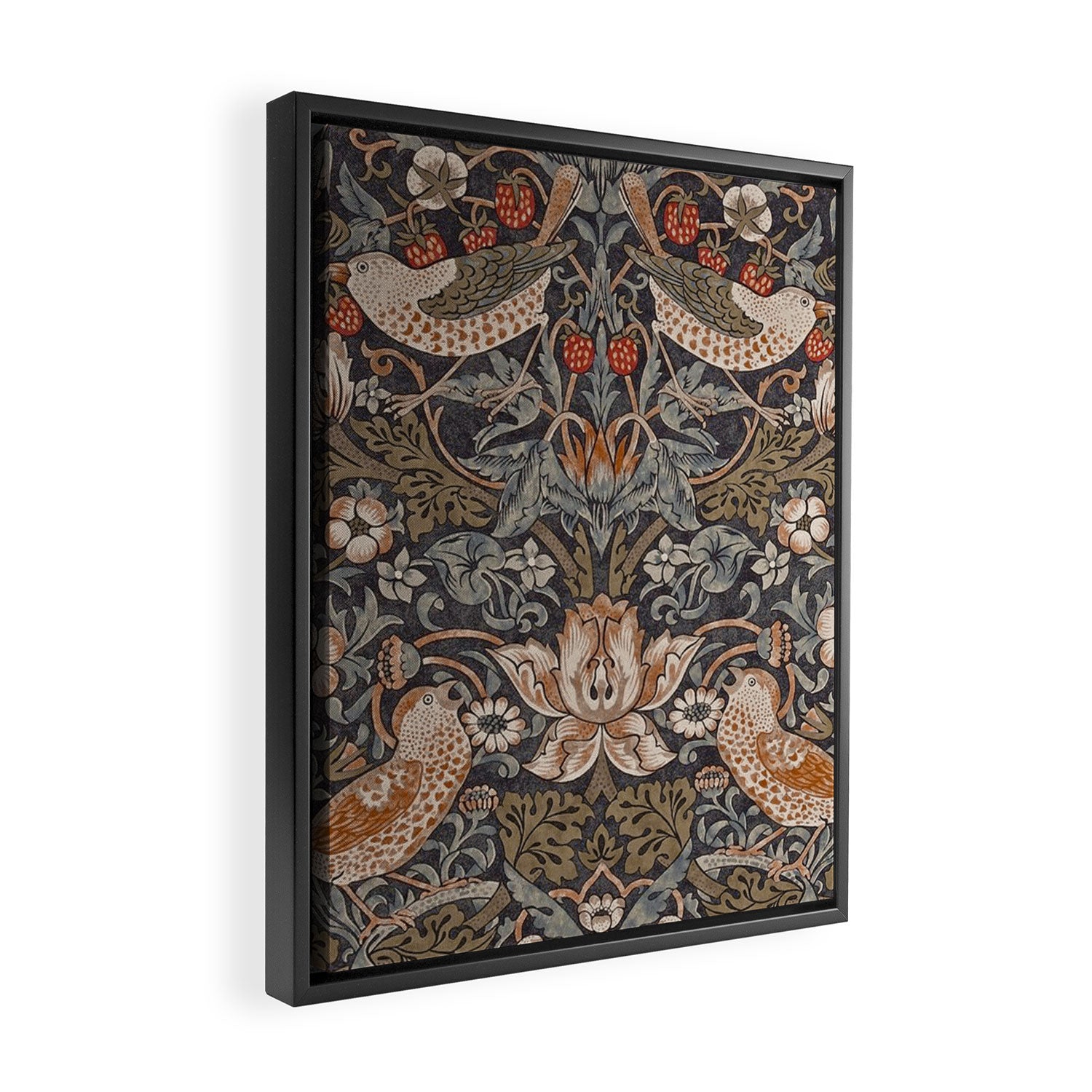 Strawberry thief, William Morris  Framed Canvas Print Gallery Image 2