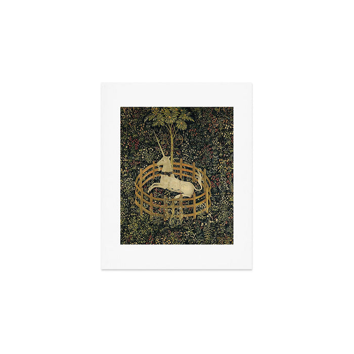 The Unicorn Rests in a Garden (from the Unicorn Tapestries) Art Print Gallery Image 1