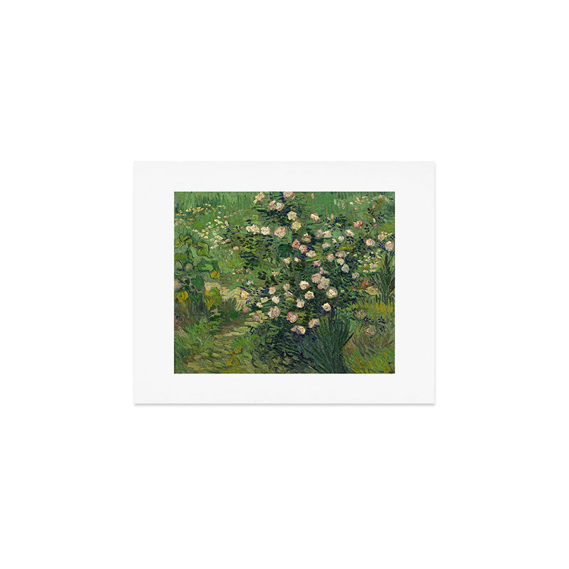 Vincent Van Gogh,Blooming Rose Bush Art Print Gallery Image 1