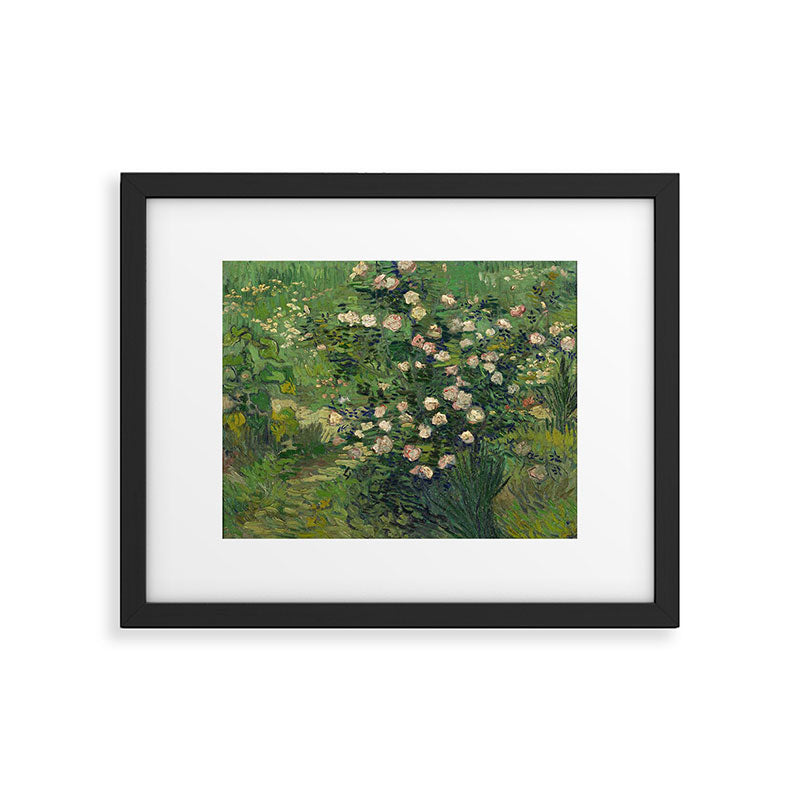 Vincent Van Gogh,Blooming Rose Bush Framed Art Print Gallery Image 6