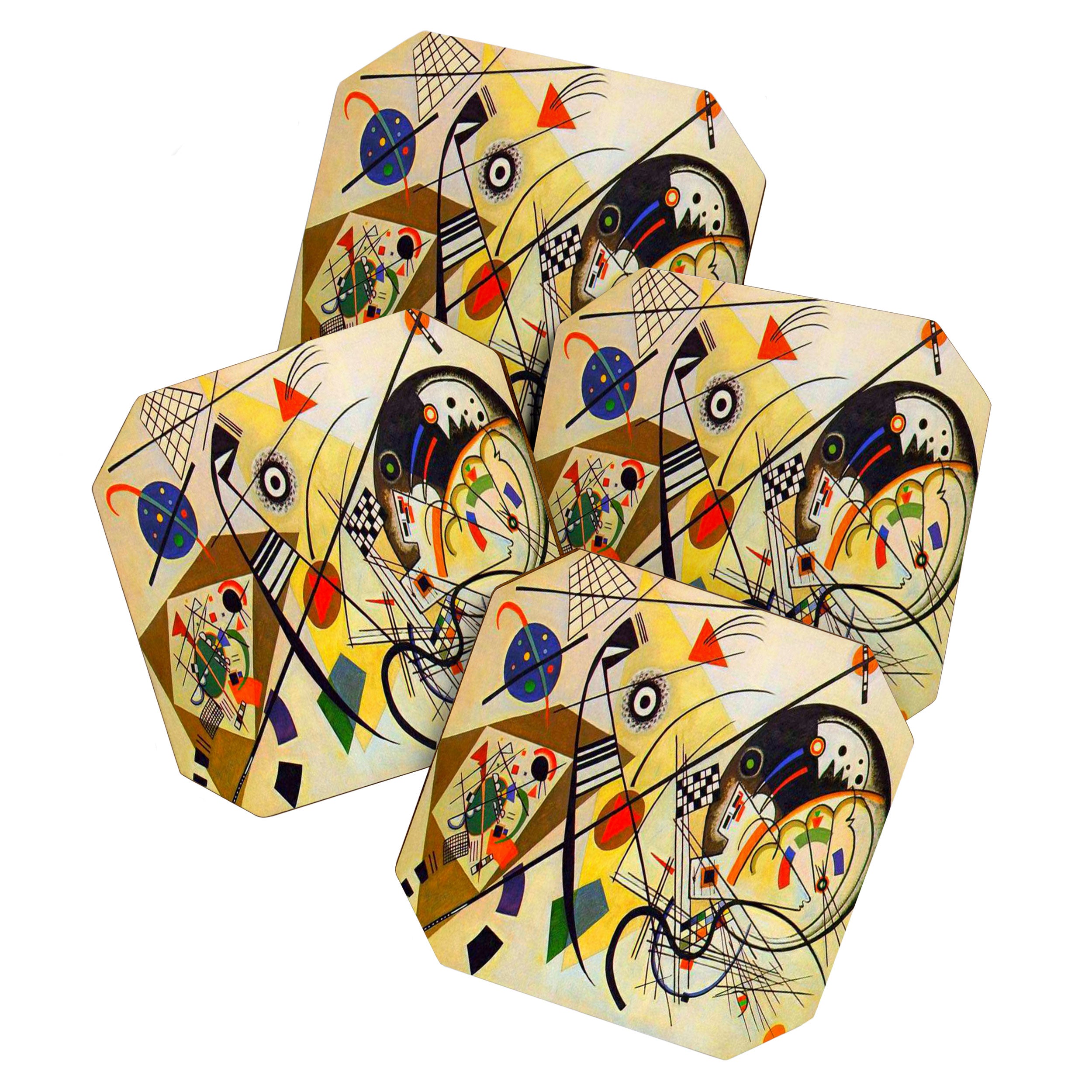 Wassily Kandinsky Transverse Line, colorful  Coaster Gallery Image 1