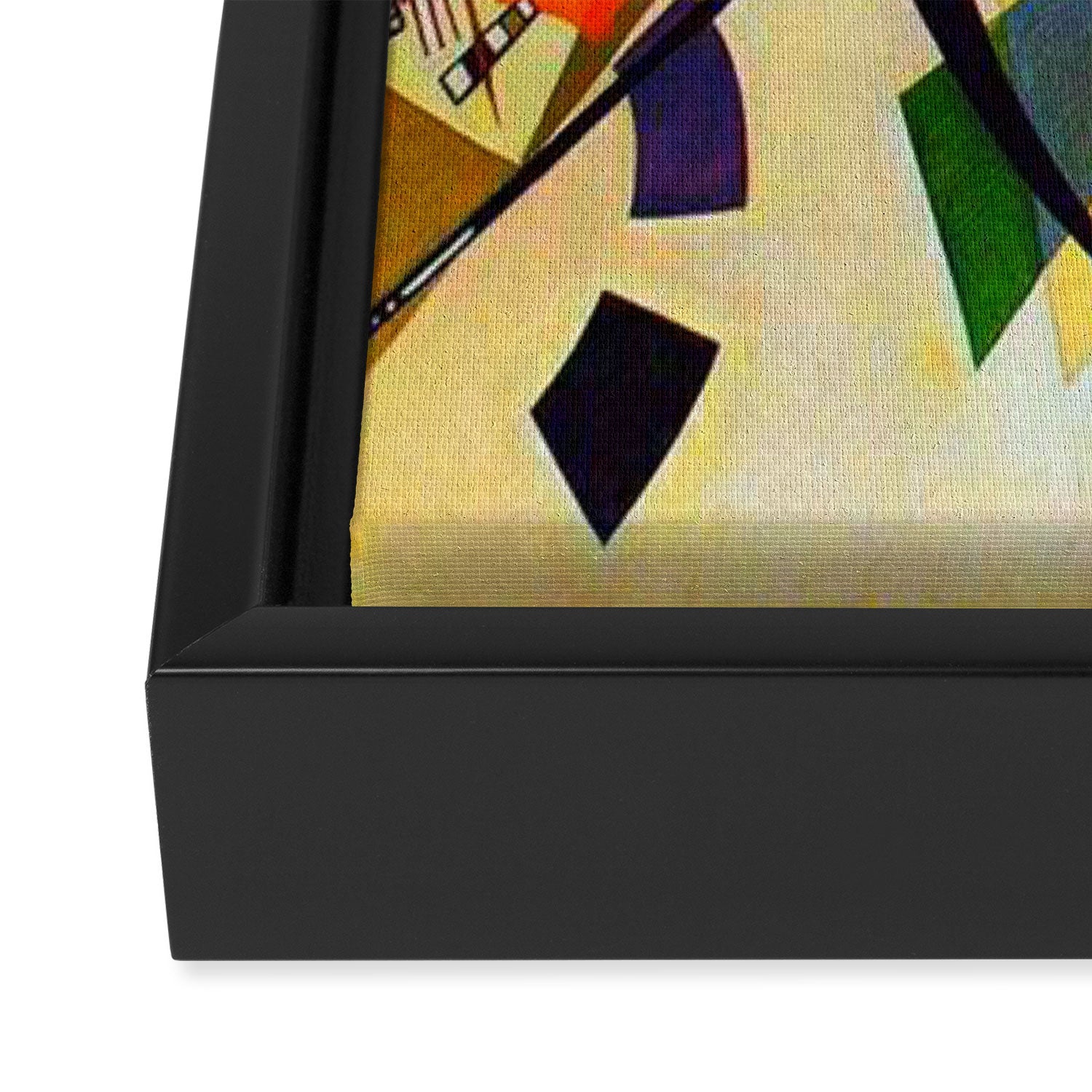 Wassily Kandinsky Transverse Line, colorful  Framed Canvas Print Gallery Image 3