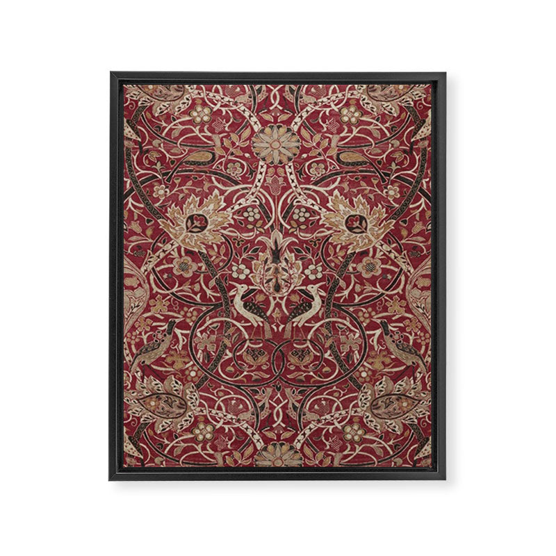 William Morris Bullerswood Red,No.2, Framed Canvas Print Gallery Image 8