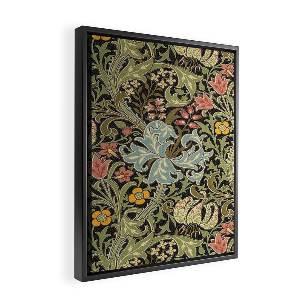 William Morris floral design  Framed Canvas Print Gallery Image 2