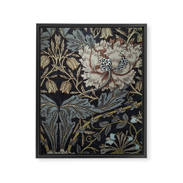 William Morris floral design, William Morris design Framed Canvas Print Gallery Image 1