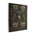 William Morris floral, honeysucklea Framed Canvas Print Gallery Image 2