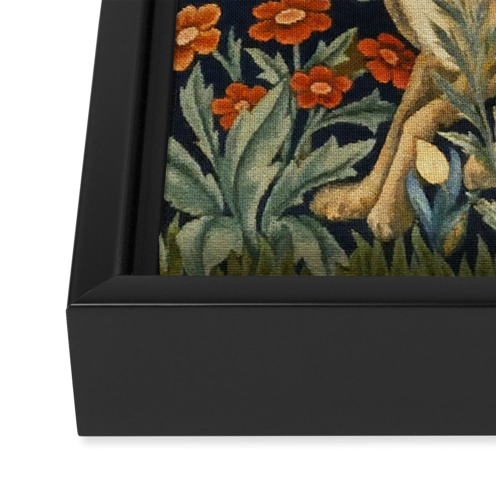 William Morris Forest Rabbit , Morris Floral Framed Canvas Print Gallery Image 3
