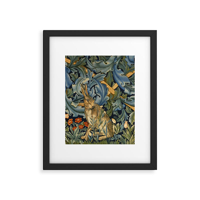 William Morris Forest Rabbit , Morris Floral Framed Art Print Gallery Image 6