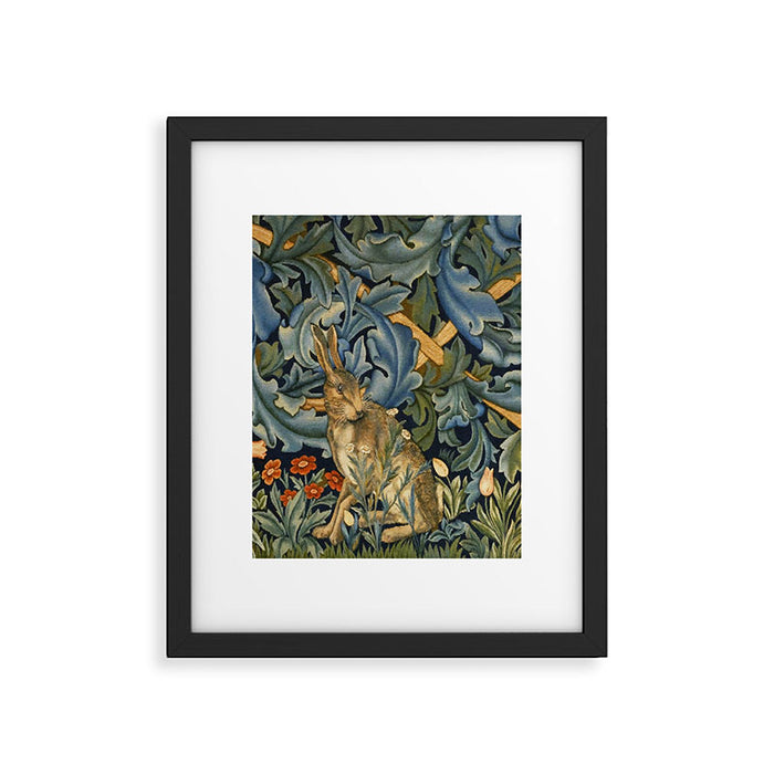 William Morris Forest Rabbit , Morris Floral Framed Art Print Gallery Image 1