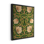 William Morris Pimpernel, green, William Morris floral design  Framed Canvas Print Gallery Image 2