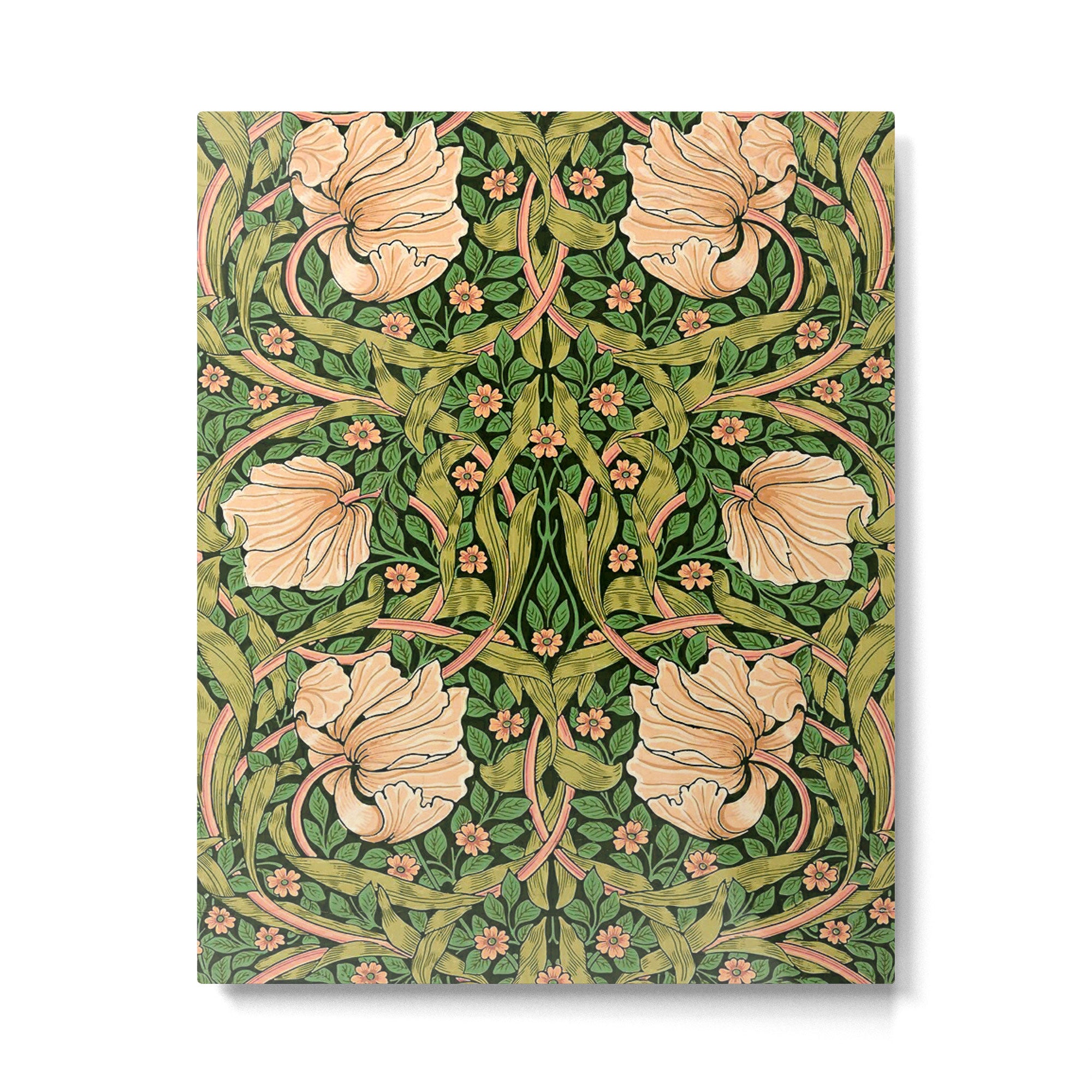 William Morris Pimpernel, green, William Morris floral design  Metal Print Gallery Image 6