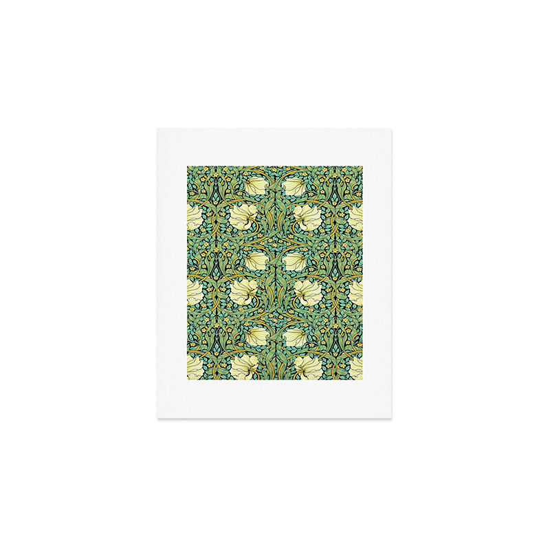 William Morris Pimpernel patterns design  Art Print Gallery Image 1