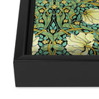 William Morris Pimpernel patterns design  Framed Canvas Print Gallery Image 3