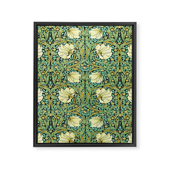 William Morris Pimpernel patterns design  Framed Canvas Print Gallery Image 1