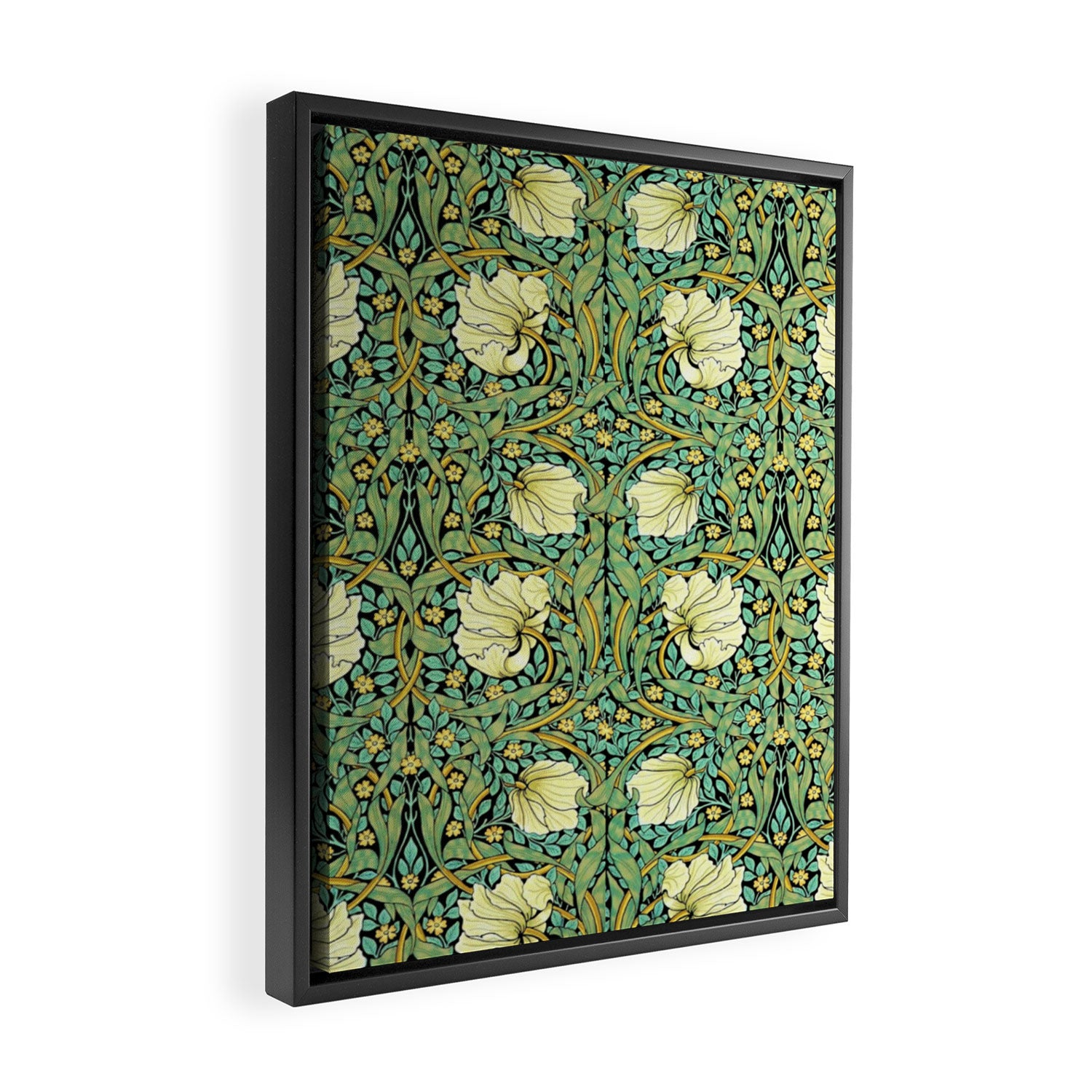 William Morris Pimpernel patterns design  Framed Canvas Print Gallery Image 2