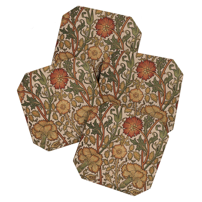 William Morris Rose and Rose, William Morris floral design  Coaster Gallery Image 1