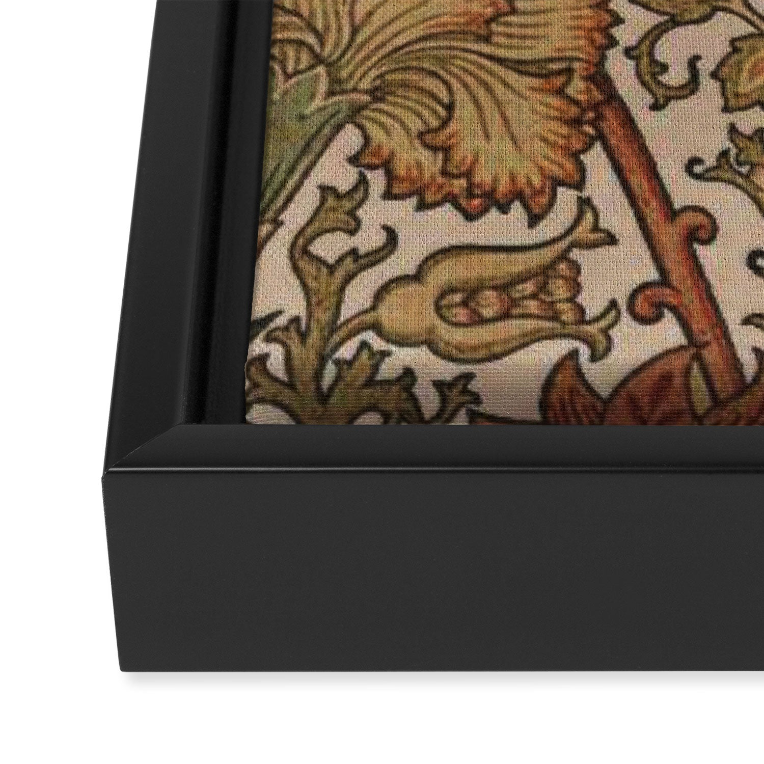 William Morris Rose and Rose, William Morris floral design  Framed Canvas Print Gallery Image 3