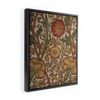 William Morris Rose and Rose, William Morris floral design  Framed Canvas Print Gallery Image 2