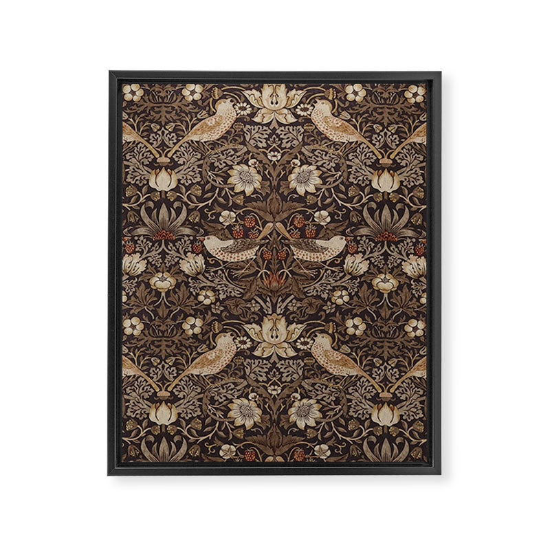 William Morris strawberry thief design Framed Canvas Print Gallery Image 8