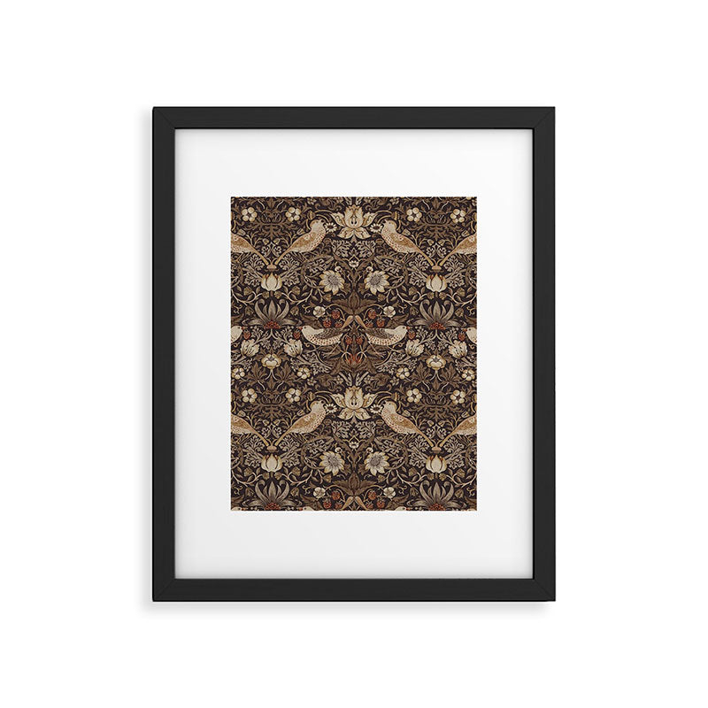 William Morris strawberry thief design Framed Art Print Gallery Image 6